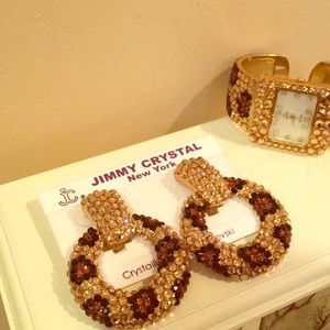 New York clip on earrings and a cuff watch